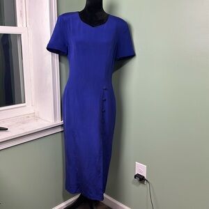 Patrick collection blue silk dress size 8